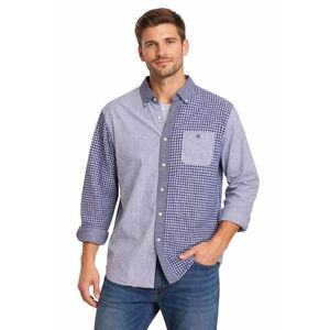 Cremieux Classics Patchwork Button Down Shirt Large | Striped & Gingham Preppy O